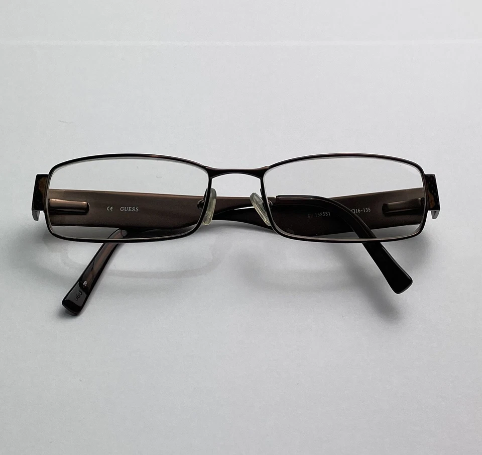 Guess GU 1585ST Eyeglasses Glasses Frames Brown Square Full Rim Metal 51-16-135 - Image 2 of 4