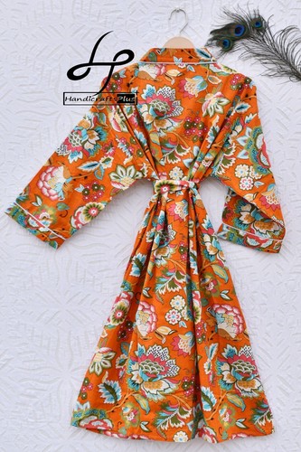 Short Size Bikini Cover-up Women's Robe Party Wear Kimono 3/4Sleeve Floral Gown - Picture 18 of 30