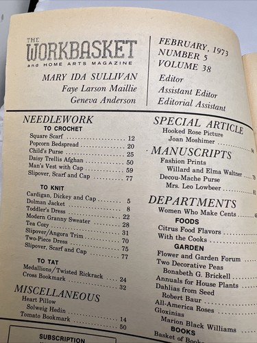 1973 Set of 3 The Workbasket Magazine and Home Arts Magazine Vol 38 - Imagen 5 de 5