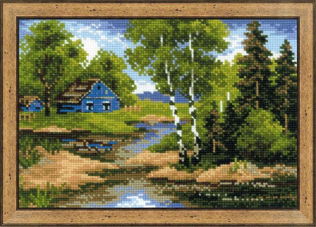 Kit NEUF broderie point de croix Mésange Riolis - Loisirs créatifs