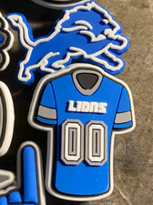 Detroit Lions football team shoe charm 2 pc set