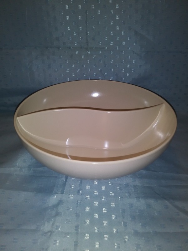 Vintage Stetson Melmac Divided 8 ¾” White Bowl