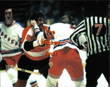 Philadelphia FLYERS Dave SCHULTZ FIGHTS Glen SATHER Rangers Custom LAB 8X10 L@@K