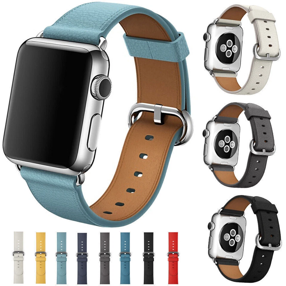 Leather Business Strap For Apple Watch Band iWatch Series 8 7 6 5 SE 38 44 45mm - Image 3 of 4
