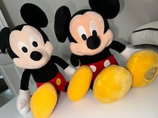 Lot of 2 Stuffed Mickey Mouse Toys  Disney Store  14" Tall