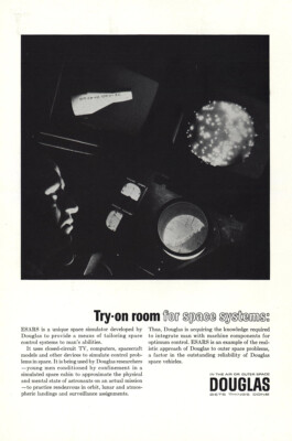1965 Douglas: Try On Room For Space Systems Vintage Print Ad