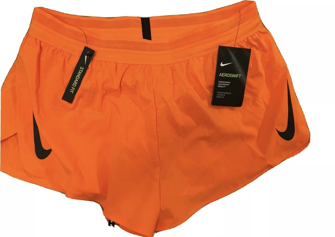 Новые мужские шорты для бега Nike Aeroswift за 80 долларов оранжевые 2 размера AQ5257 803 13990₽