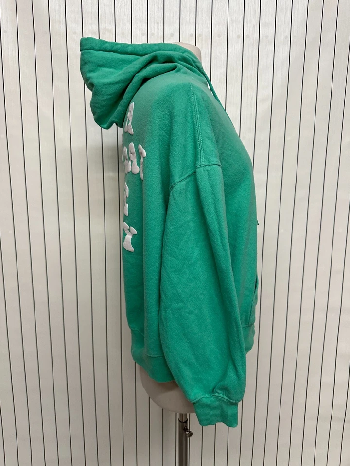 Sudadera con capucha vintage Havana cremallera completa para mujer verde forrada de lana cordón talla S Foto 4 de 4