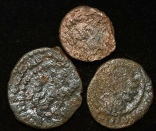 LOT X 3 UMAYYAD ISLAMIC ANCIENT COINS - G CONDITION - 4gr
