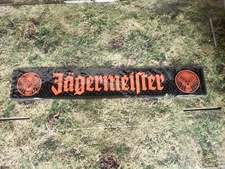 F Jagermeister Rubber Bar Mat Long Orange Lettering 21 X 3.5 New  