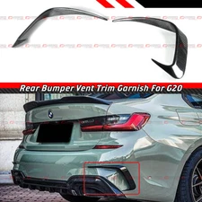FOR 19-22 BMW 330i M340i M SPORT CARBON FIBER REAR BUMPER SIDE VENT TRIM CANARD