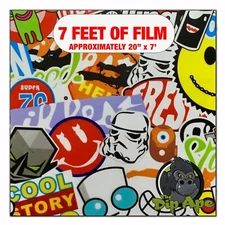 Hydrographic film Sticker Bomb #23 hydro dipping 7' x 20" hydro dip