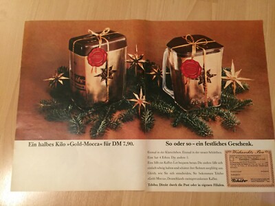 ORIGINAL ADVERTISING ADVERTISING 1963 TCHIBO COFFEE - A Festive Gift