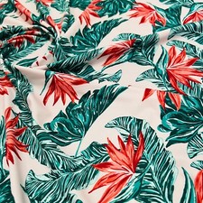 Spandex Fabric Red Flowers print 4-Way Stretch 60" wide Swimsuit By Yard