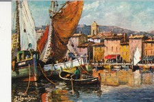 Carte postale 10X15cm PROVENCE peinture de Colombini marine provençale