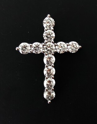 JCM Jacmel Mauritius Christian Cross Pendant Jewelry Cubic Zirconia CZ