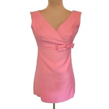 VINTAGE HJB JRS pink sleeveless empire dress