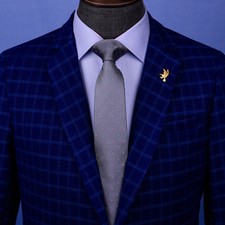 Grey Floral Patterned 3 Inch Modern Fashion Tie 7.5CM UK Fashion Necktie Apparel