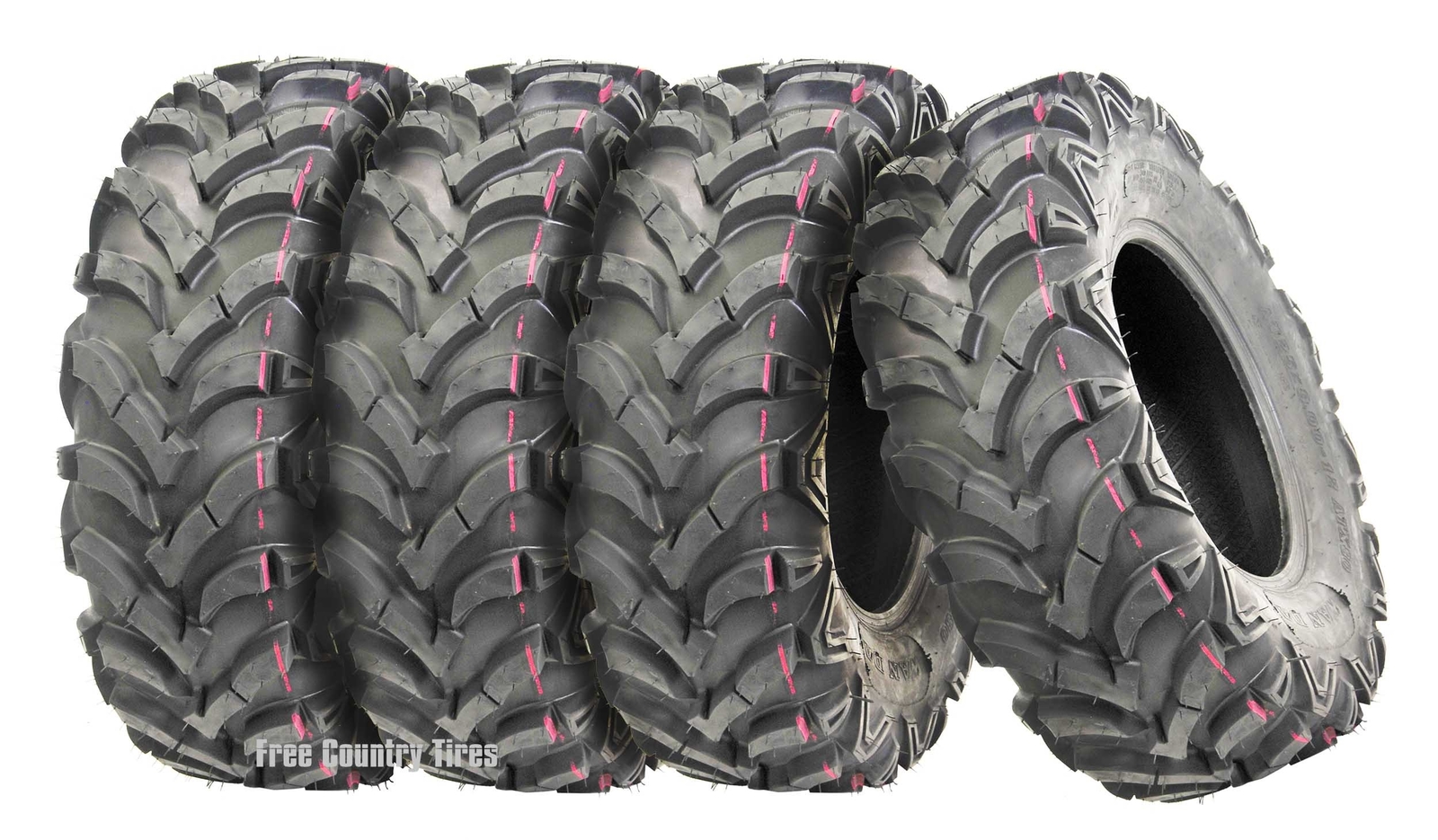 Set of 4 WANDA ATV UTV tires 24x911 24X9X11 Front & Rear P341 Solid