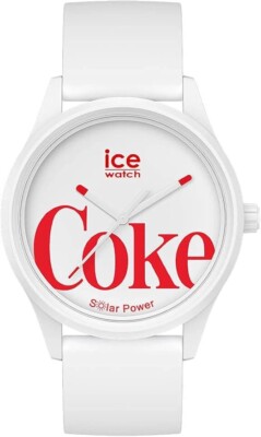 Ice-Watch ICE COCA COLA solar power white Medium Uhr Silikon weiß NEU/OVP