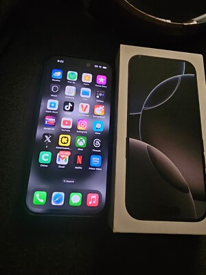 Tiktok installed Apple iPhone 16 Pro - 1 TB - Black Titanium (Verizon)