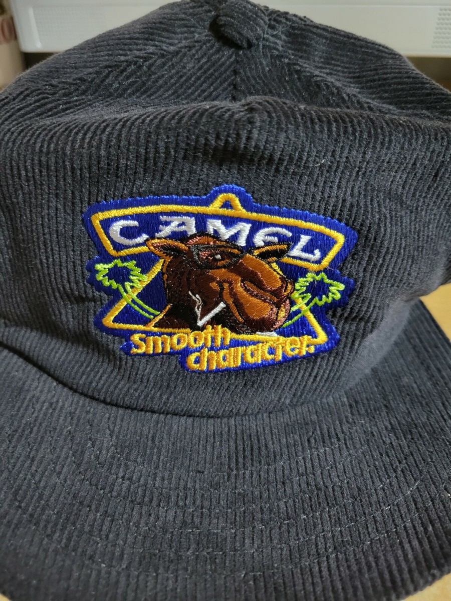 Camel Cigarettes Black Smooth Character Corduroy Snapback