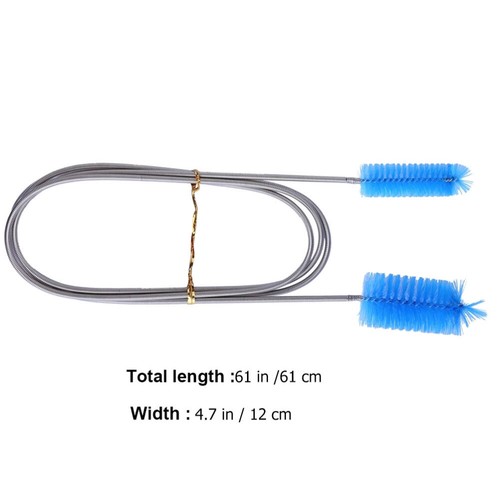 Stainless Steel Water Pipe Cleaning Brush Aquarium Tank Brushes Inlet Outlet - Picture 8 of 12