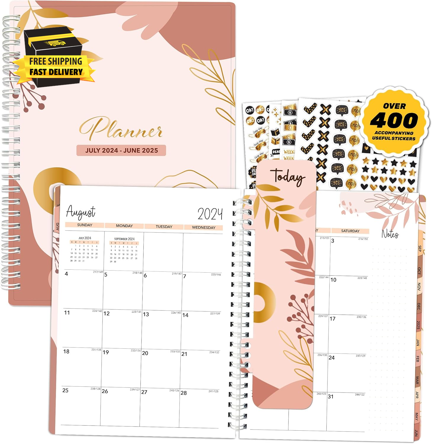 12 Months Weekly Planner 2024-2025 Jul 2024-Jun 2025, 6.4X8.3In 2024-2025 Planne