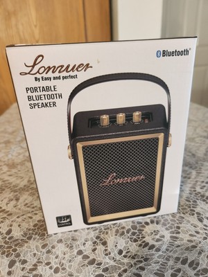 Lonzuer 40-WATT Powerful Wooden Bluetooth Speaker Wireless