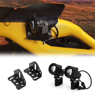 WEISEN 60W White/Amber Driving Spotlights Mounts For Can Am Maverick R 2024-2025