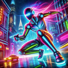 Digital image painting wallpaper background desktop AI art robot