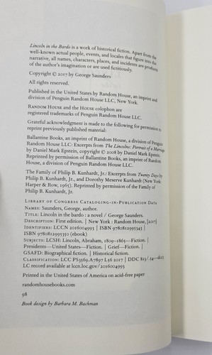 SIGNED Lincoln In The Bardo by George Saunders Book *ISSUES. HC Autograph Novel - Picture 6 of 23