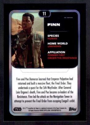 2023 Topps Star Wars Silver Foil Finn Rise of Skywalker #11 | eBay