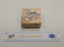 Stampendous D0004 Thank You 1998 Wooden Rubber Stamp VERY GOOD