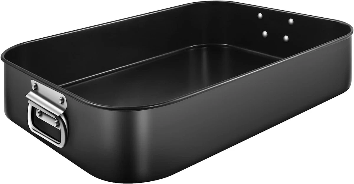 Mobzio Lasagna Pan Deep, Baking Pan for Oven, 16X12X3 Inch Baking