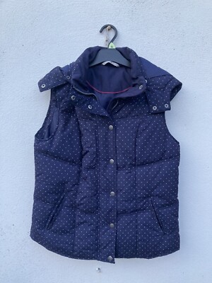 gilet bodywarmer with detachable hood size 10 Navy white spot Tu  Sainsburys UK - Main Image