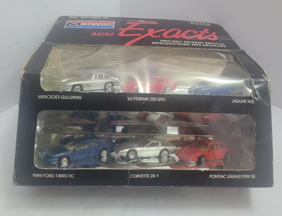 1/87 MONOGRAM Mini Exacts #2037 Mercedes Ferrari Jaguar Ford Corvette Pontiac  - Image 3 of 4