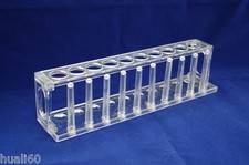 LAB 10 place TEST TUBE RACK ORGANISM GLASS polymethyl methacrylate new
