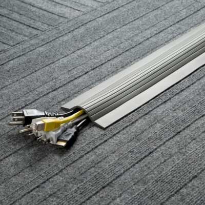 UT Wire 5 ft. Cable Blanket Low Profile Cord Cover and Protector for Floor Gray
