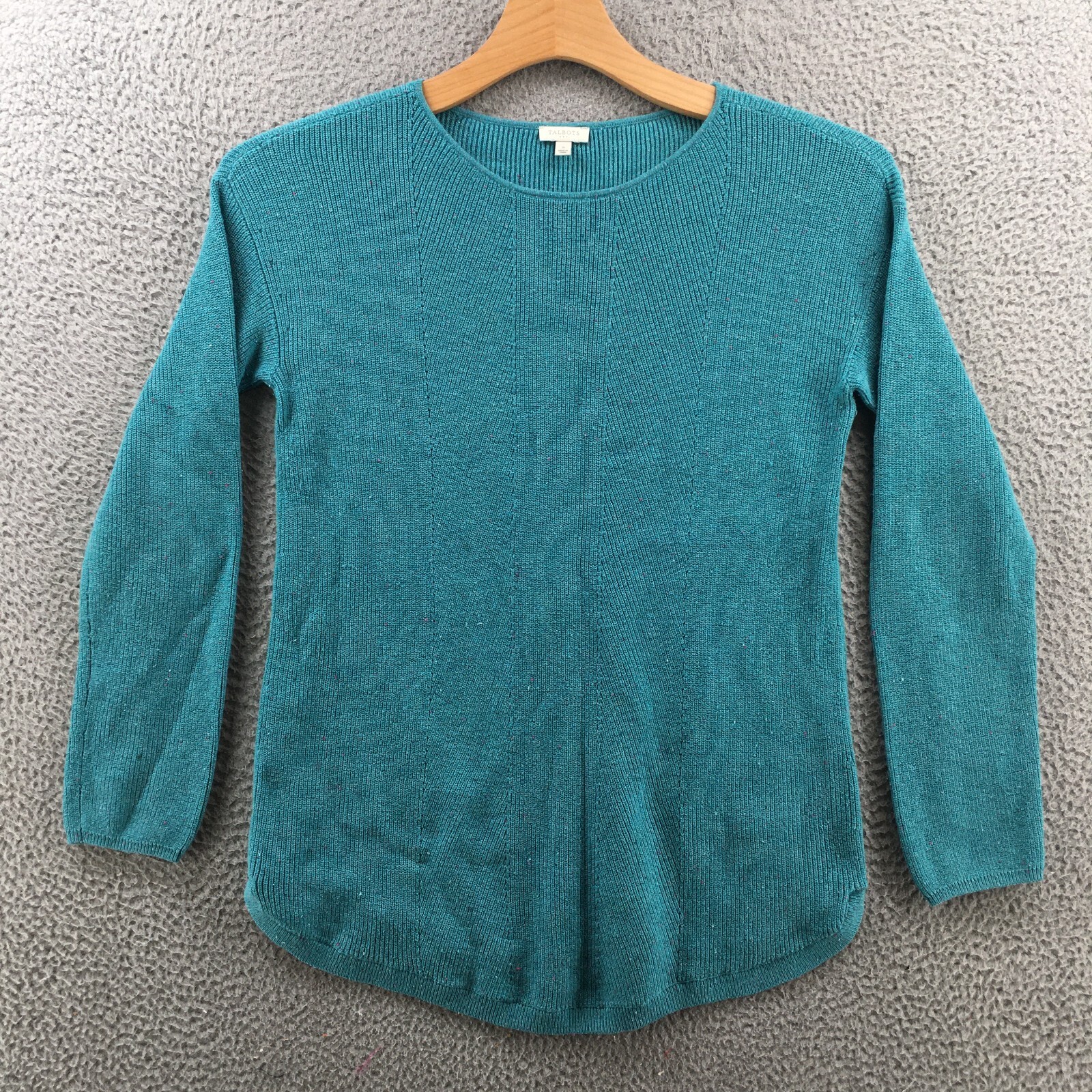 Talbots Sweater Womens Small Solid Blue Knitted L… - image 1