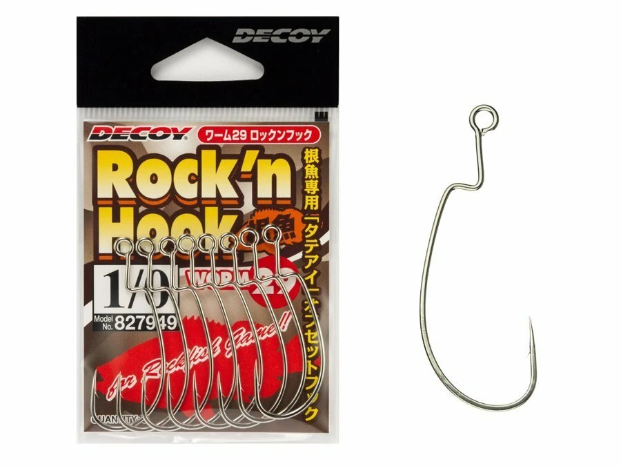 Decoy Worm 29 Rockn Hook #4 - #2 9pc Accessoires Leurres souples - Photo 1/1