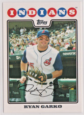 Ryan Garko Cleveland Indians First Base 2008 Topps Card # 216 Near Mint