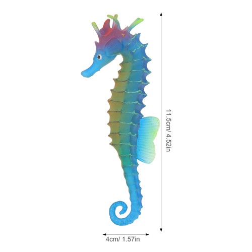 4 Stück Aquarium Ornament Seepferdchen, Aquarium Fluoreszenz Meerestier - Bild 4 von 12