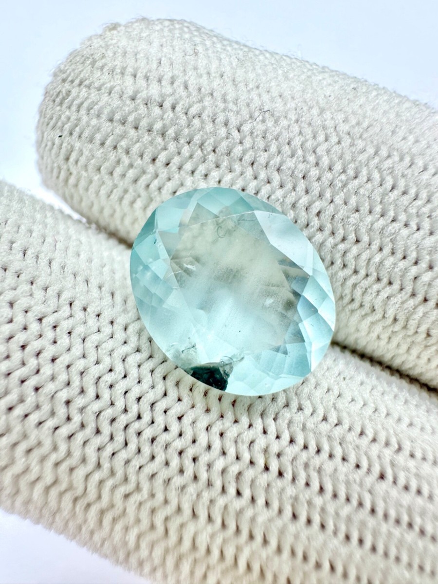 Aquamarine, natural aqumarine oval faceted loose gemstone Ct