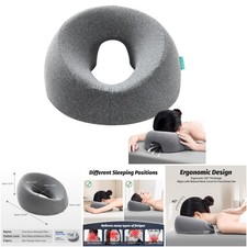 Face Down Pillow Massage Headrest Grey Removable Cover Stomach Sleeping BBL Post