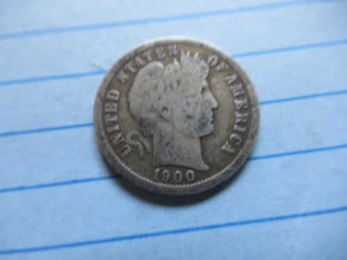 1900 Silver Barber Dime FREE SHIPPING r