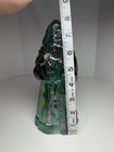 Vintage Fenton Iridescent Spruce Green Carnival Glass Santa Clause 8”, MINT — photo 2