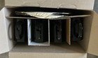NIB Service for 4 Vintage Arcoroc Arcopal Novoctime Black Octagonal Dinnerware — photo 2