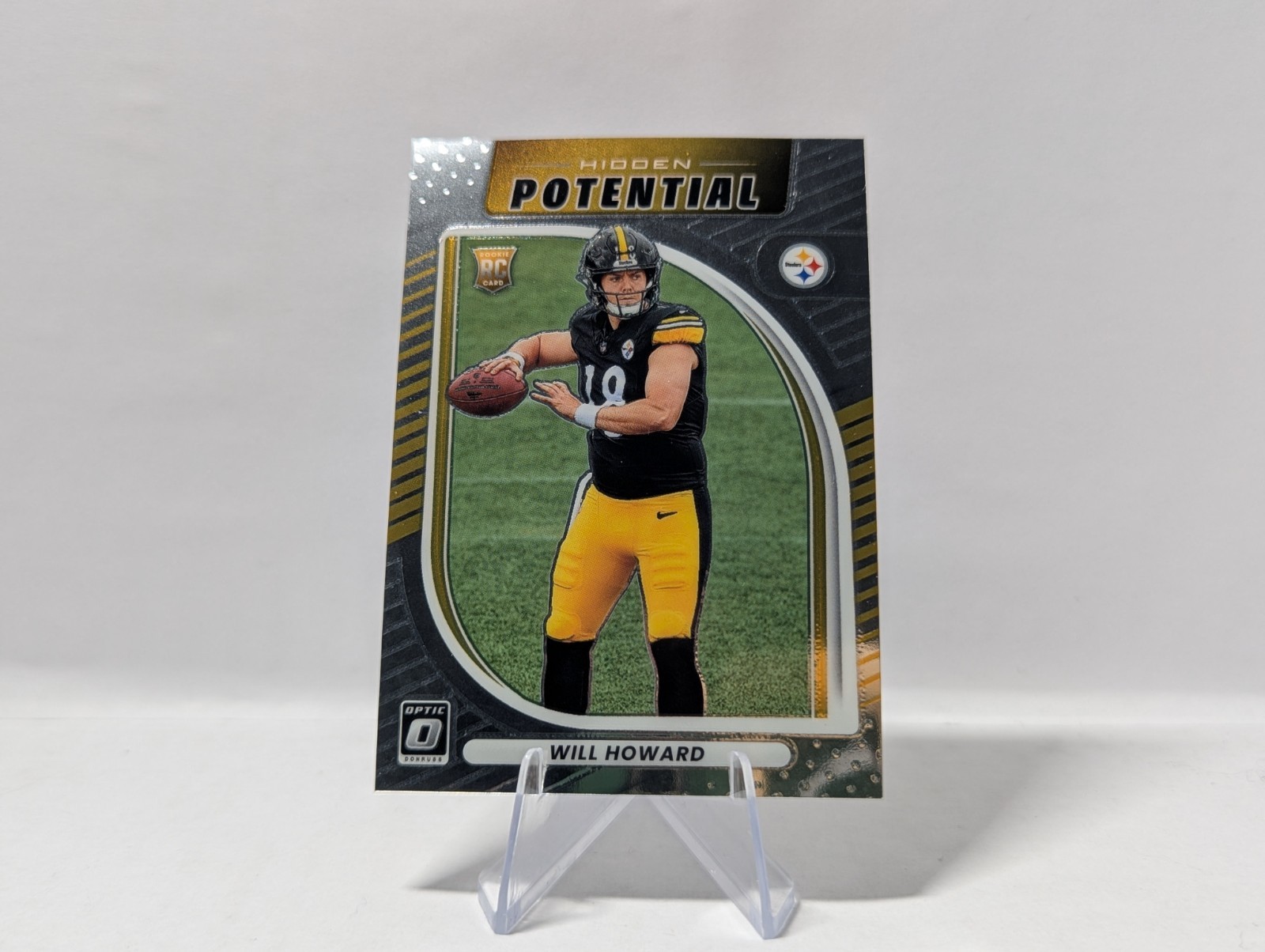 Panini 2025 Donruss Optic Hidden Potential #19 Will Howard Rookie Steelers