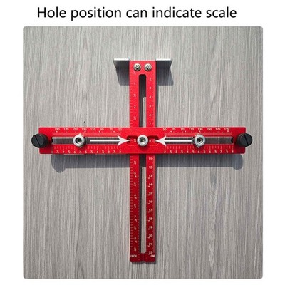 Cabinet Hardware Jig Adjustable Handle Template Tool Punch Locator Drill Gui SET